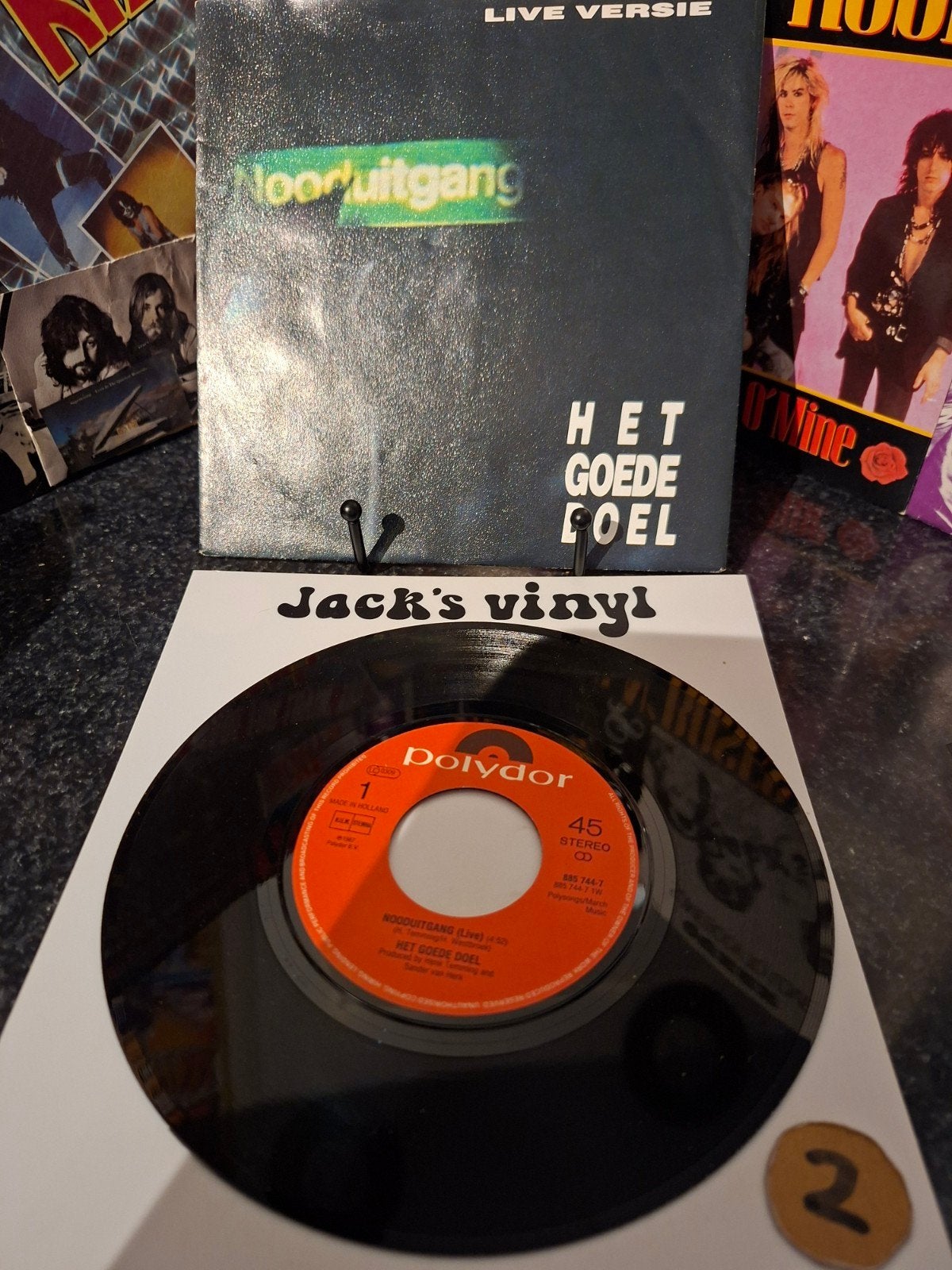 Het Goede Doel - Nooduitgang (Live Versie) 1987, Cd's en Dvd's, 7 inch, Ophalen of Verzenden, Zo goed als nieuw, Beschermende buitenhoes