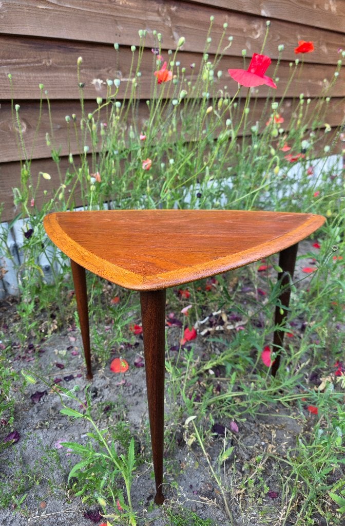 Vintage Bijzettafel | Poul Jensen Stijl | ca. 1960, Minder dan 45 cm, Minder dan 55 cm, Ophalen of Verzenden, Overige vormen