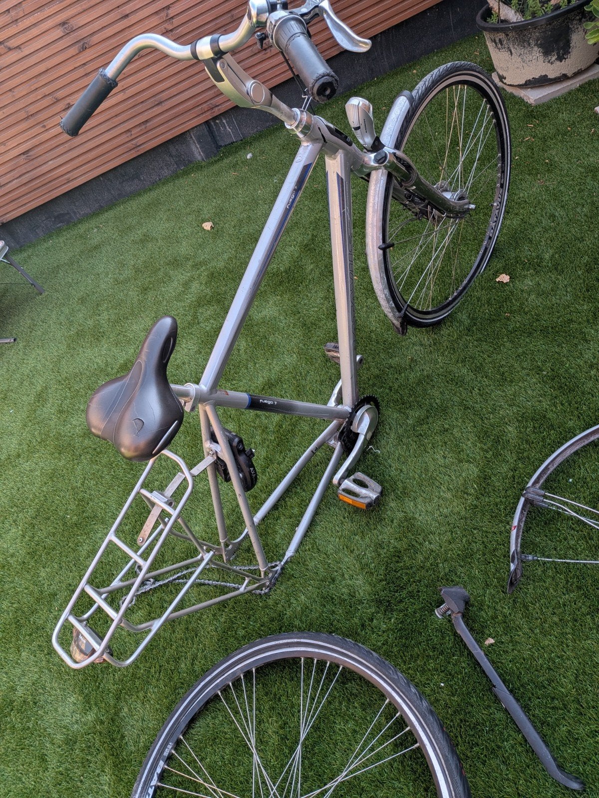 Gazelle Fuego 7 (kapotte achterwiel), Ophalen