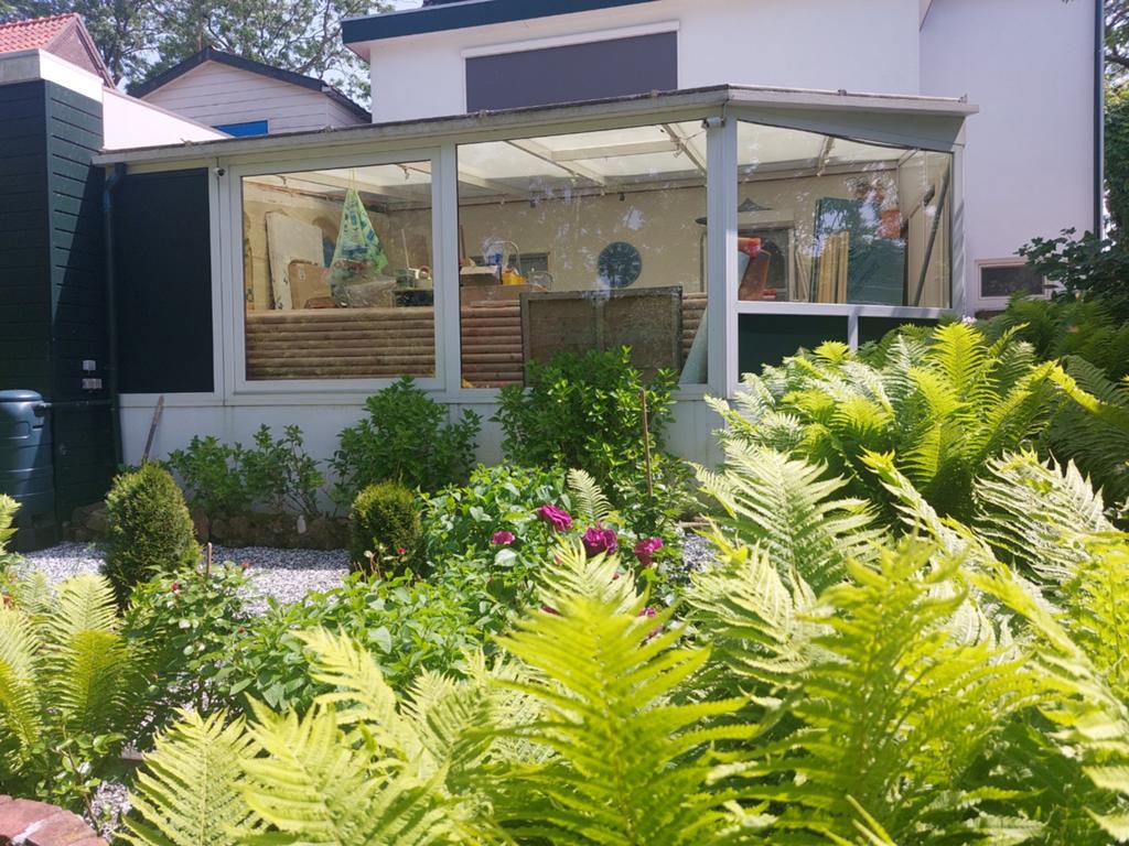Ruime Veranda/Serre met Dubbel Glas en Polycarbonaat Dak, Tuin en Terras, Overkappingen, Ophalen of Verzenden, Gebruikt, Veranda