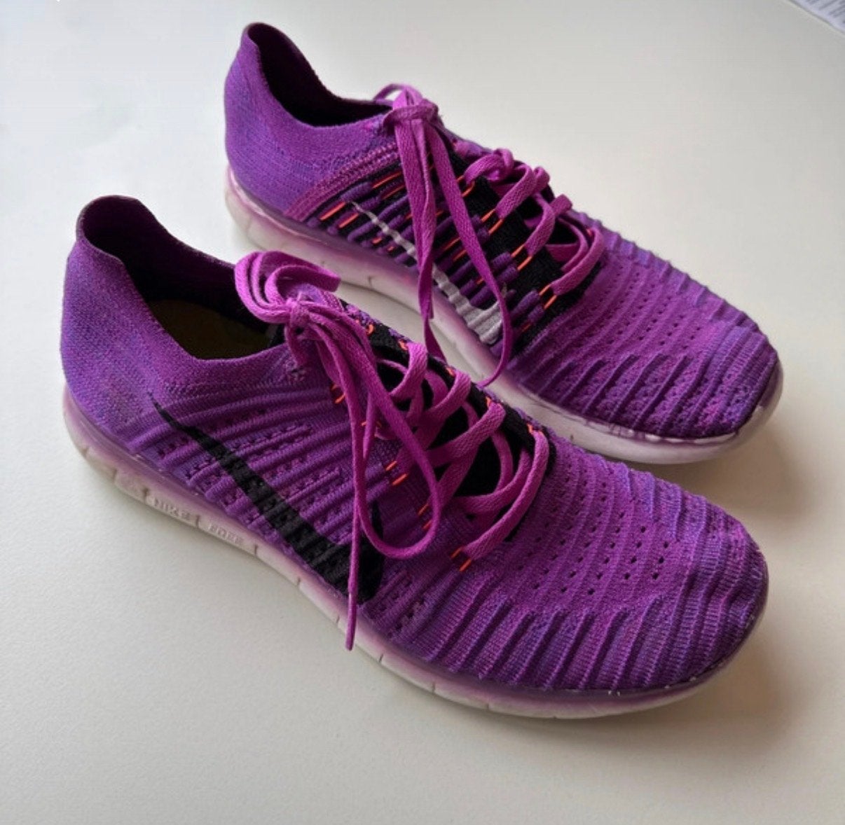 Nike Free Run Flyknit 3.0 paarse sneakers maat 42, Overige kleuren, Ophalen of Verzenden, Sneakers of Gympen, Gedragen