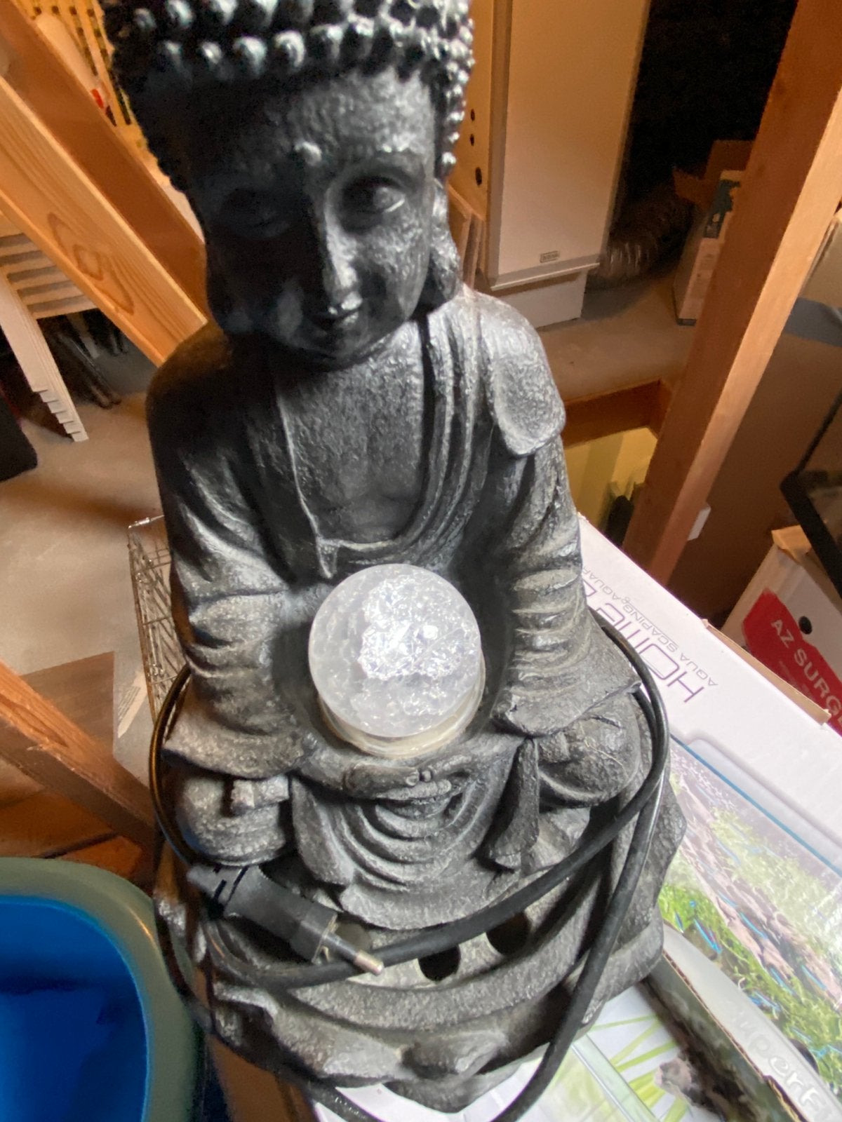 Te koop boedha fonteintje, Tuin en Terras, Ophalen, Gebruikt, Boeddhabeeld
