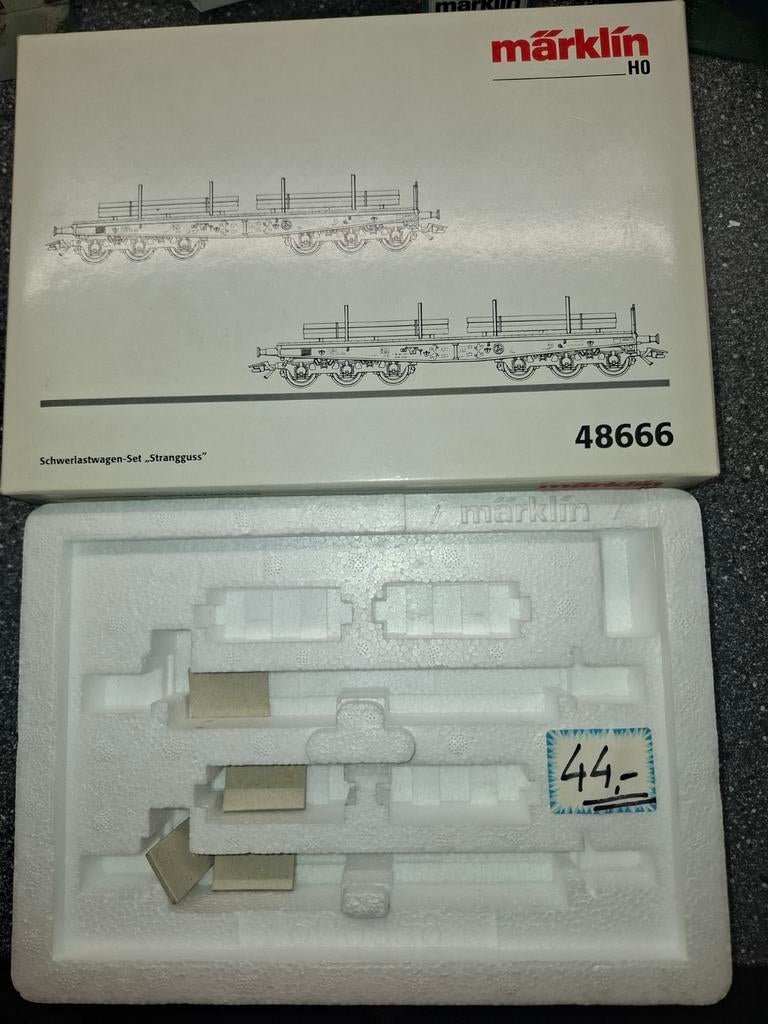 48666 marklin lege wagons set doos, Wisselstroom, Wagon, Ophalen of Verzenden, Zo goed als nieuw
