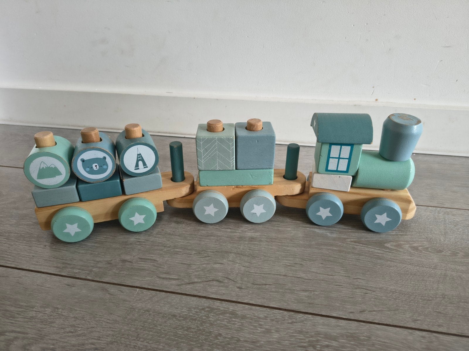 Little Dutch houten speelgoed trein, Kinderen en Baby's, Ophalen of Verzenden, Gebruikt, Duw- of Trekspeelgoed