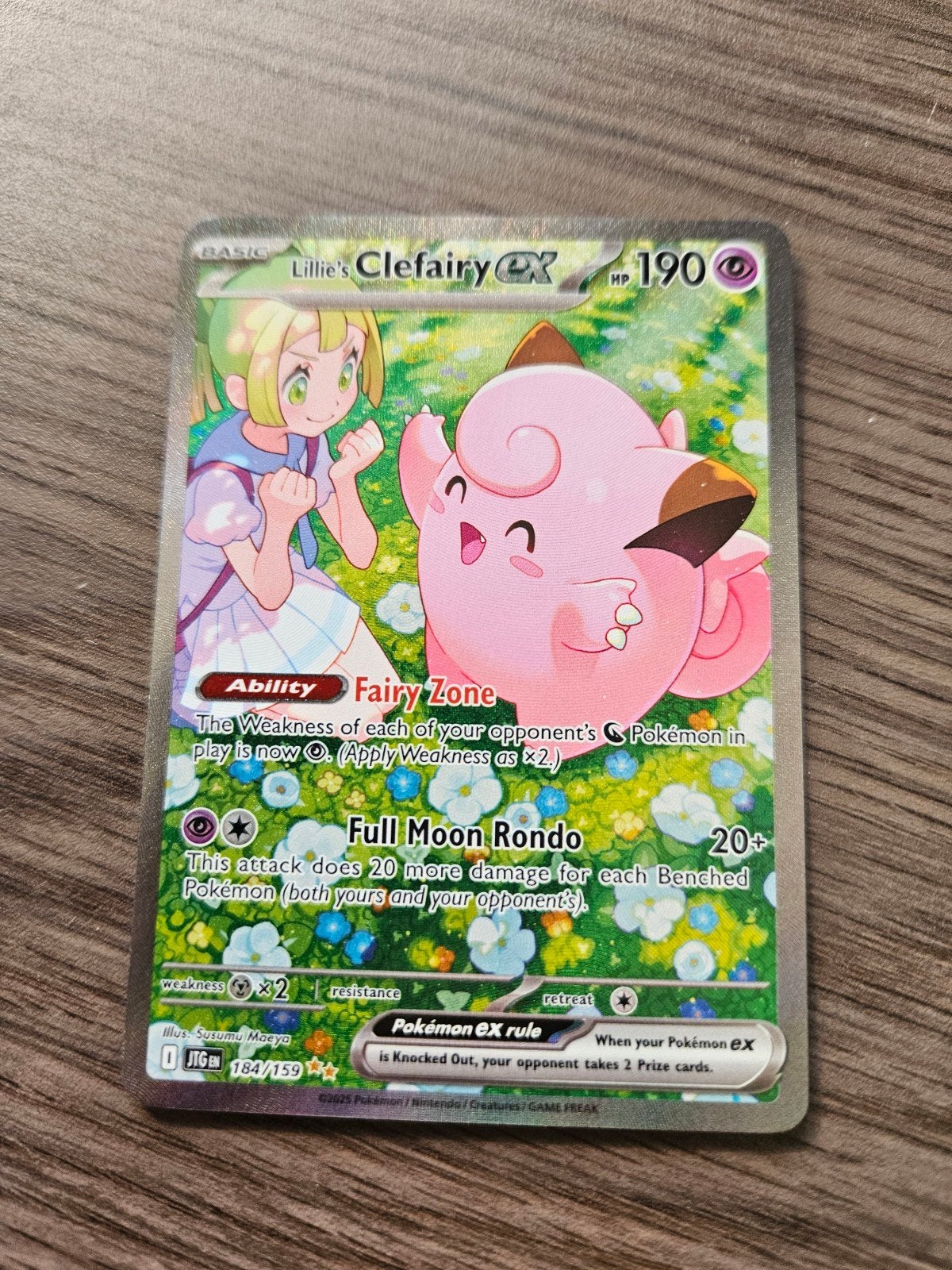 Lillie's Clefairy ex (JTG 184) SIR - Journey Together, Ophalen of Verzenden, Zo goed als nieuw, Losse kaart, Foil