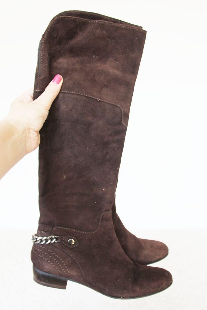 Mooie Bruin Suede Lamica Laarzen s4 (Maat 37) € 50,-, Kleding | Dames, Schoenen, Hoge laarzen, Bruin, Lamica, Ophalen of Verzenden