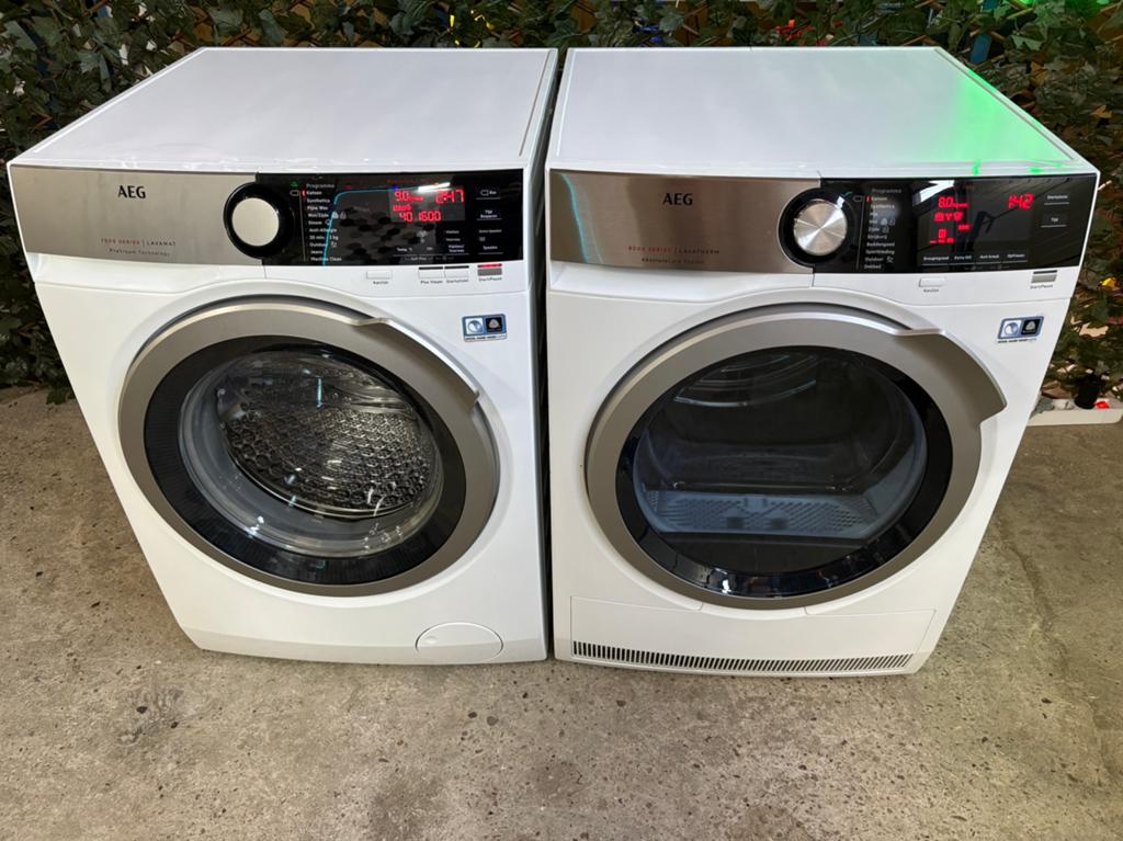 AEG 8000 Series Was- en droogset, Witgoed en Apparatuur, Ophalen, Zo goed als nieuw