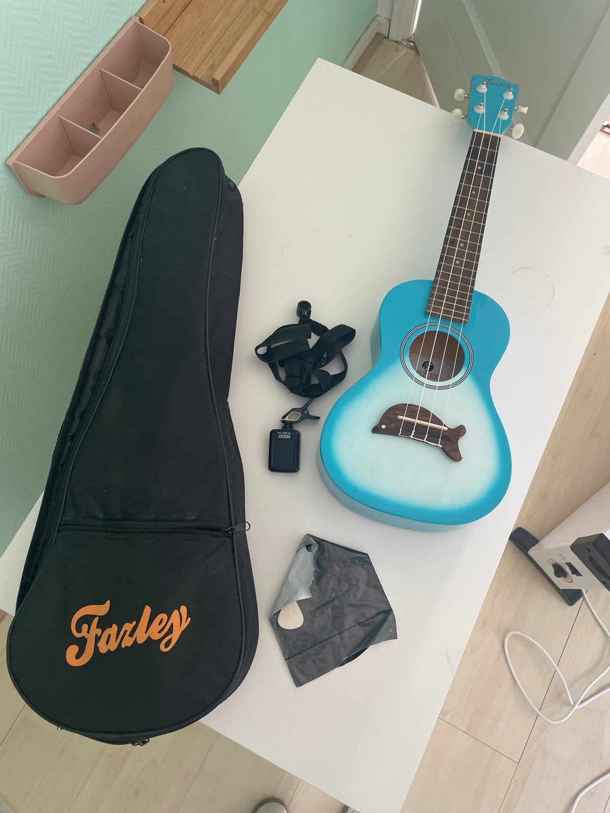 Ukelele met hoes en accessoires, Ophalen, Zo goed als nieuw, Ukelele