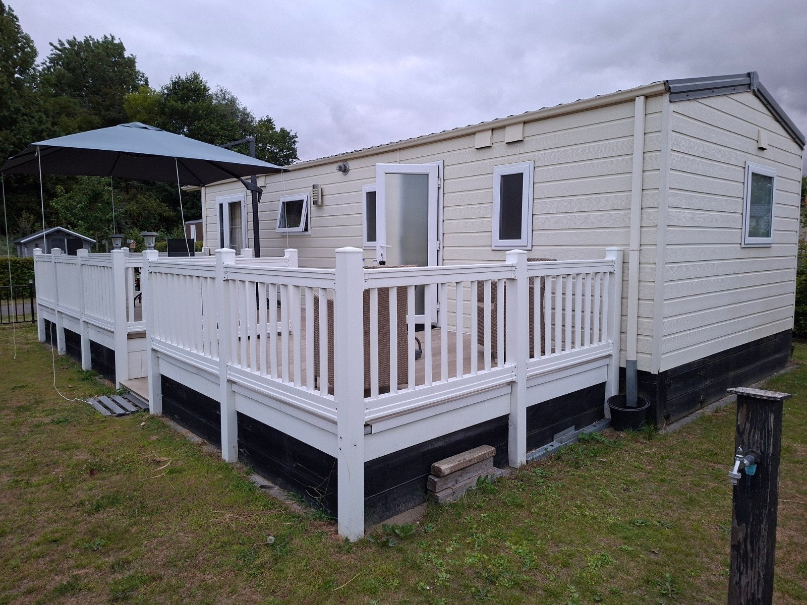 terras voor stacaravan of chalet, Ophalen of Verzenden