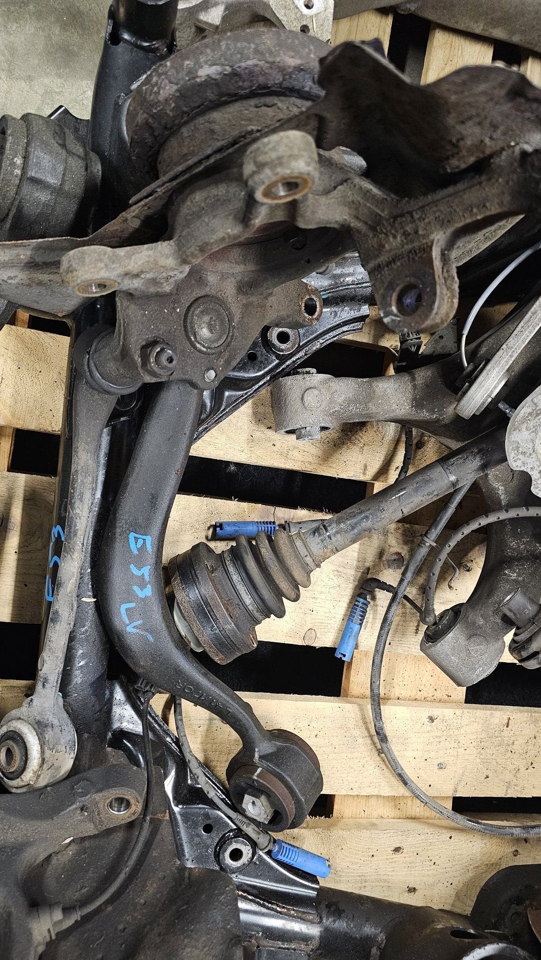 Fusee links met draagarmen BMW X5 serie E53 31216761575 6761, Auto-onderdelen, Gebruikt, -, -, Ophalen of Verzenden