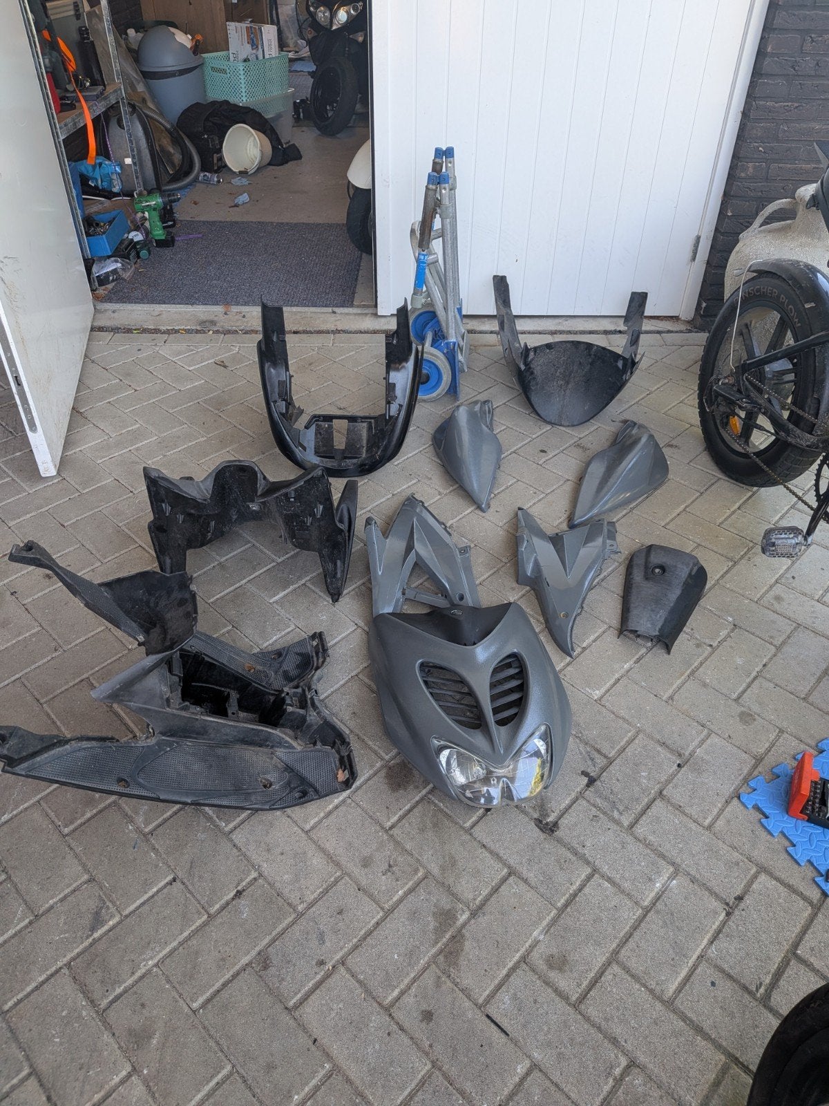 Kappen zet jamaha aerox 2008, Ophalen, Zo goed als nieuw