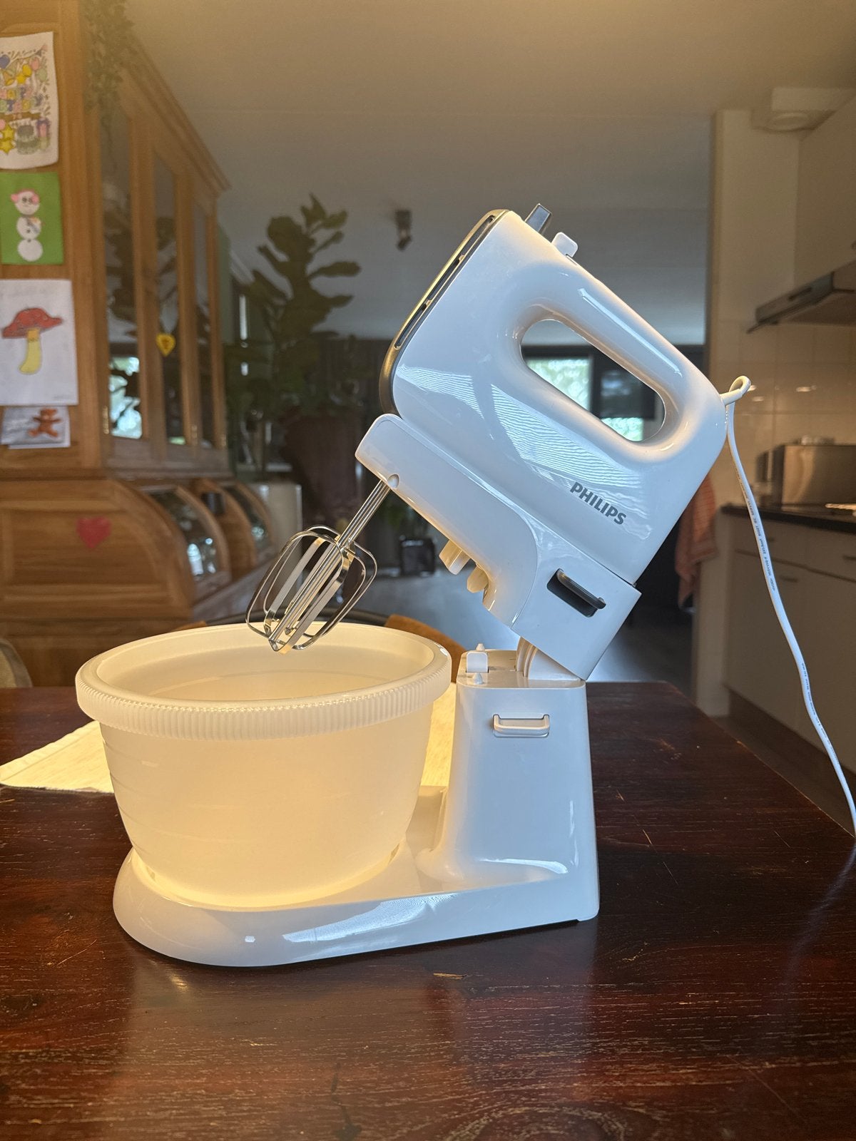 Philips HR3745/00 Handmixer met automatische meedraaiende ba, Ophalen, 3 snelheden of meer, Zo goed als nieuw, 2 tot 3 liter