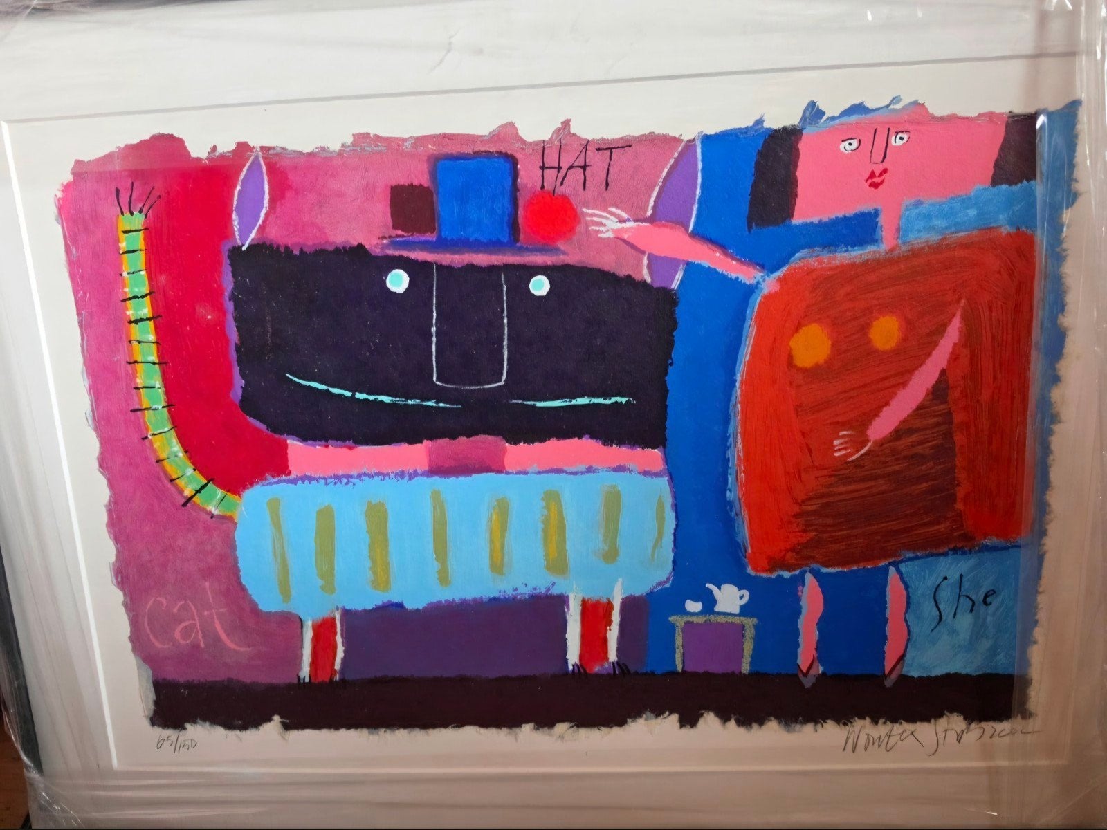 Set van 3 kleurrijke zeefdrukken van Wouter Stips, Ophalen, Abstract, Zeefdruk