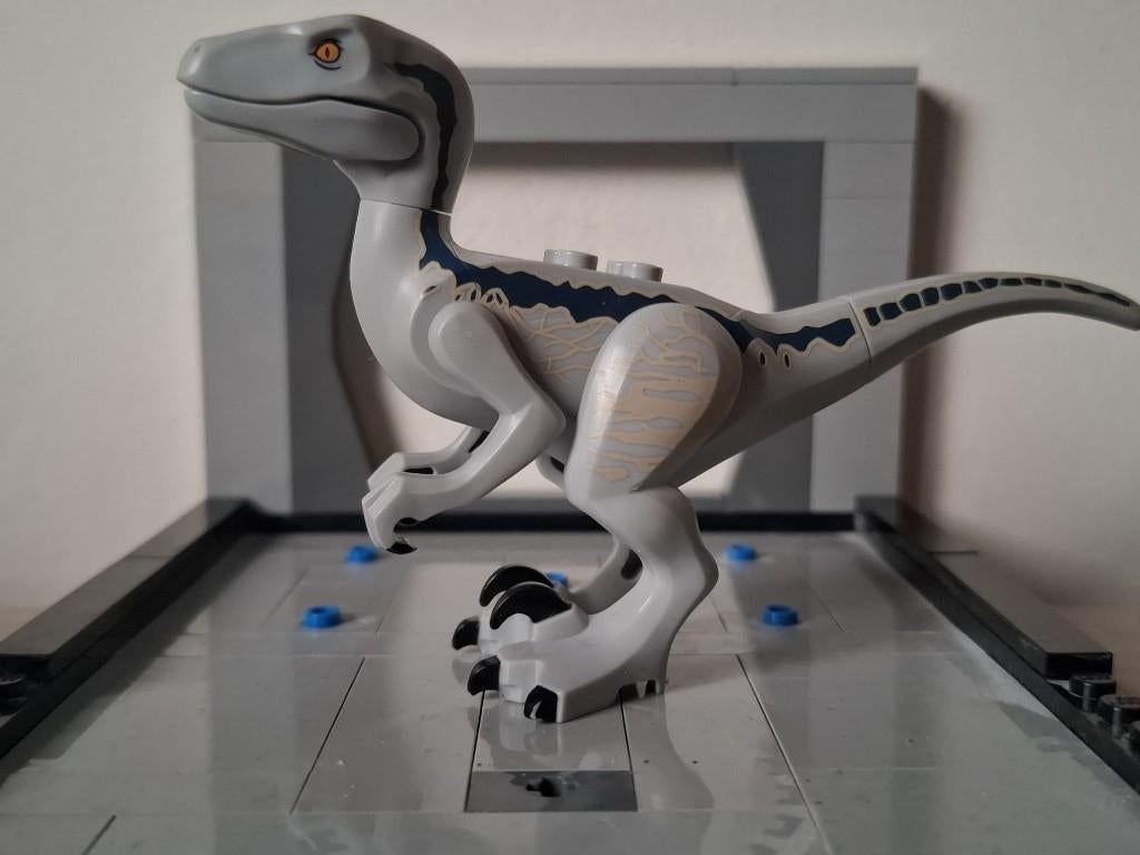 LEGO Jurrassic World - dino - raptor14 - Grey Velociraptor, Jurassic World, Lego, Ophalen of Verzenden, Minifiguur