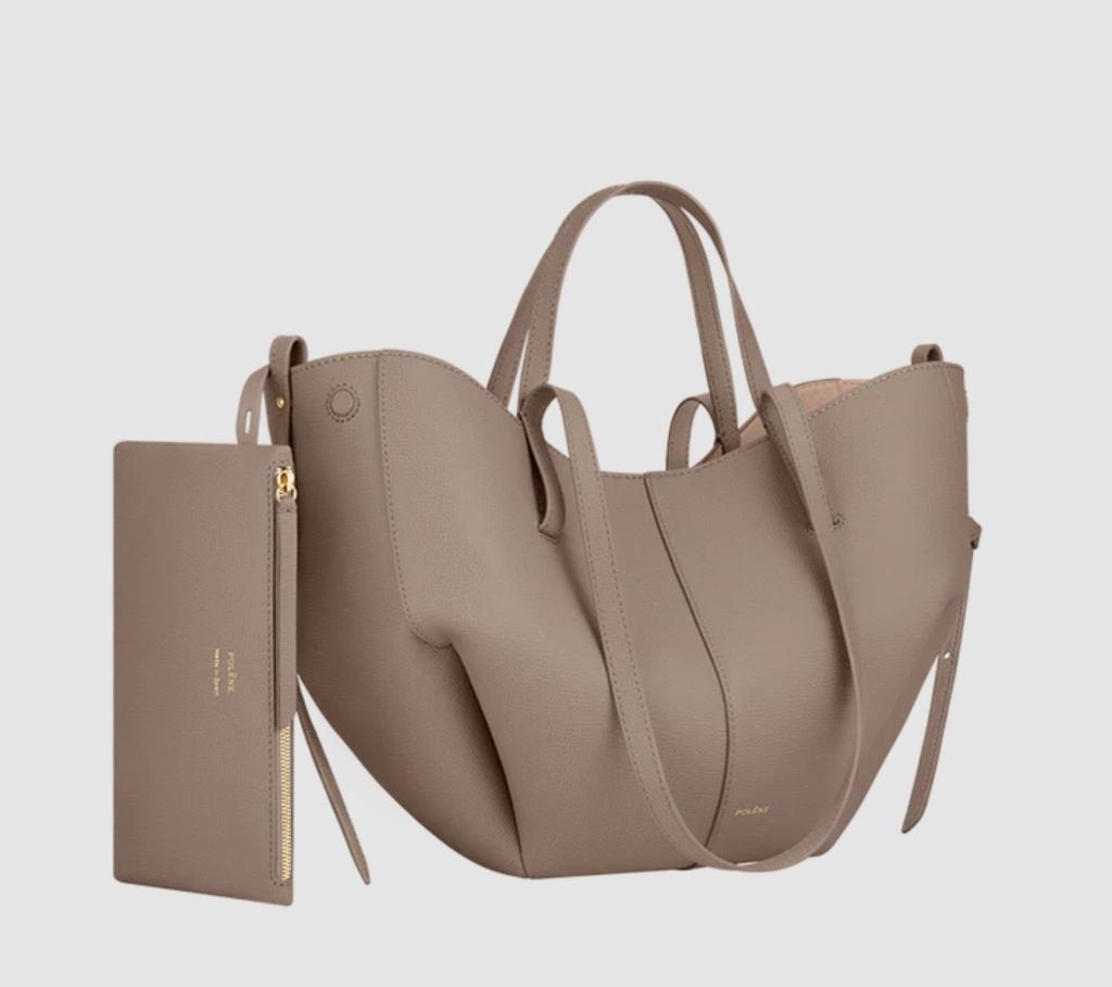 Polene Cyme Mini Edition Textured Taupe tas, Sieraden, Tassen en Uiterlijk, Tassen | Damestassen, Ophalen of Verzenden, Nieuw