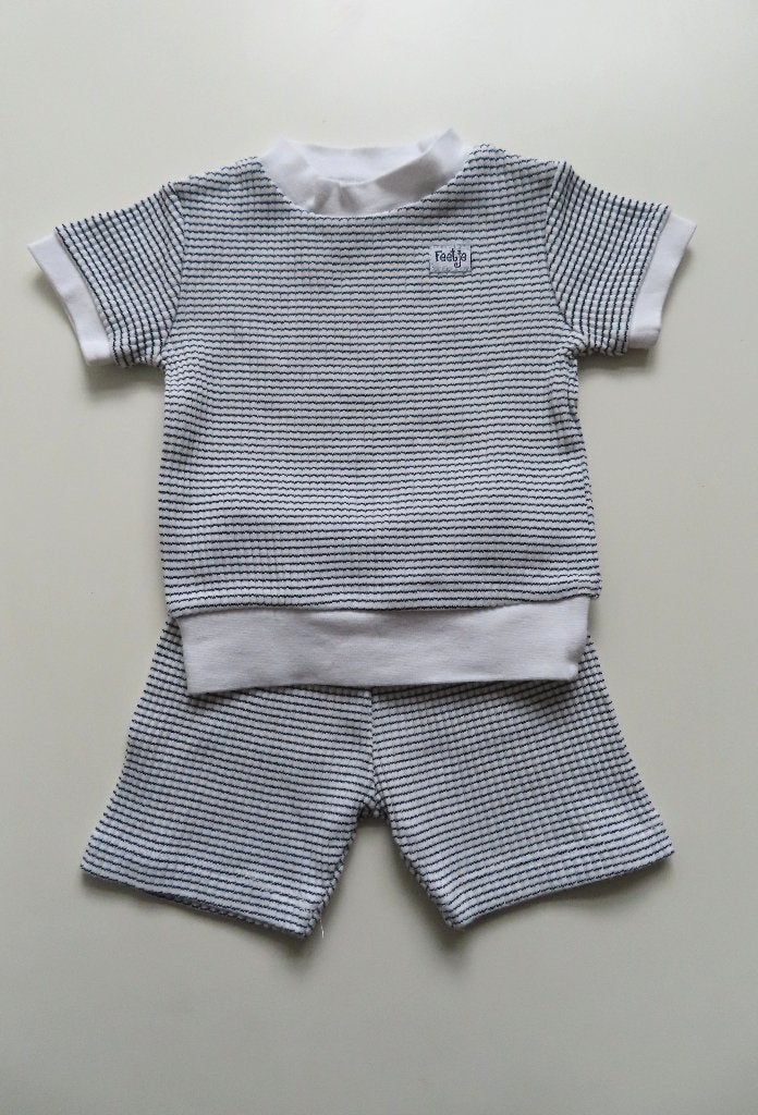Wafel Setje Pyjama Streep Feetje mt 62 (L91), Kinderen en Baby's, Babykleding | Maat 62, Nacht- of Onderkleding, Ophalen of Verzenden