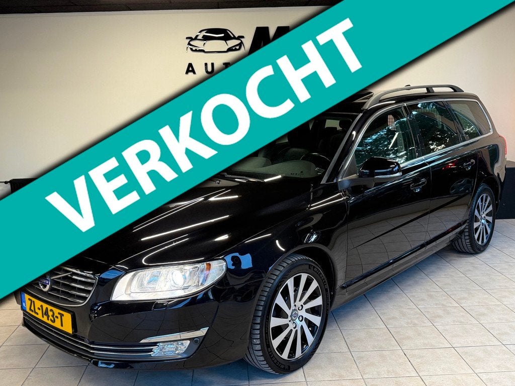 Volvo V70 2.0 D4 Summum 2015 EURO6/ECC/PDC/NAVI/LEER/XENON!, Auto's, Volvo, Euro 6, 4 cilinders, Zwart, Diesel
