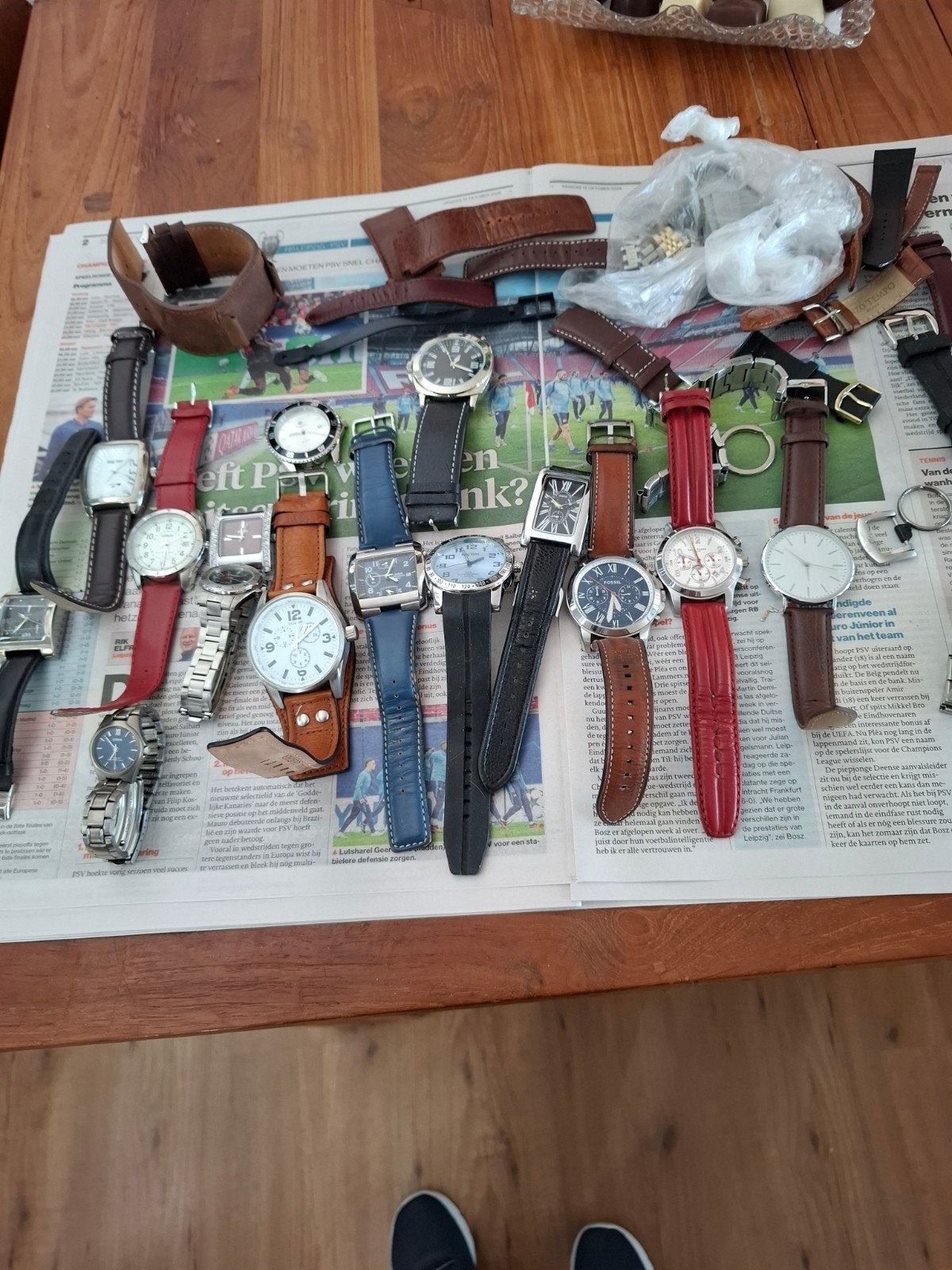 diverse horloges en merken, Ophalen, Overige materialen, Met bandje, Polshorloge
