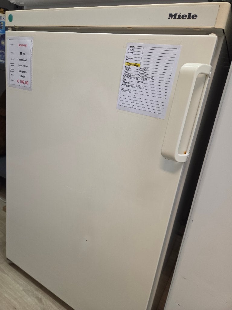 koelkast - Miele - tafelmodel, Ophalen, 100 tot 150 liter, Miele, Info@miele.nl