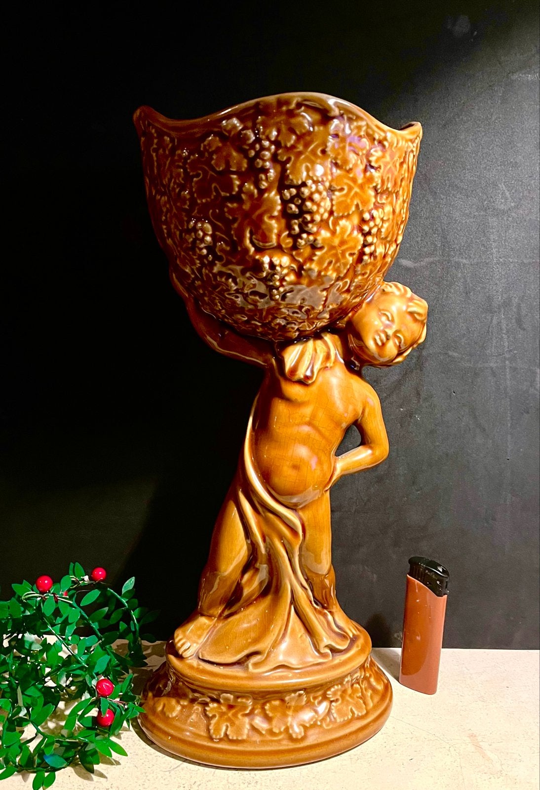 Vintage Italiaanse Cherubijn Fruitschaal Jaren '70, Antiek en Kunst, Antiek | Vazen, Verzenden