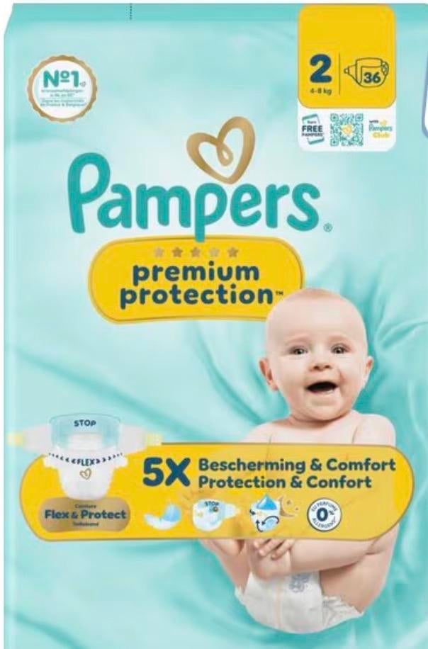 3x Pampers Premium Protection Maat 2 (4-8 kg) - 36 stuks, Ophalen, Nieuw, Jongetje of Meisje