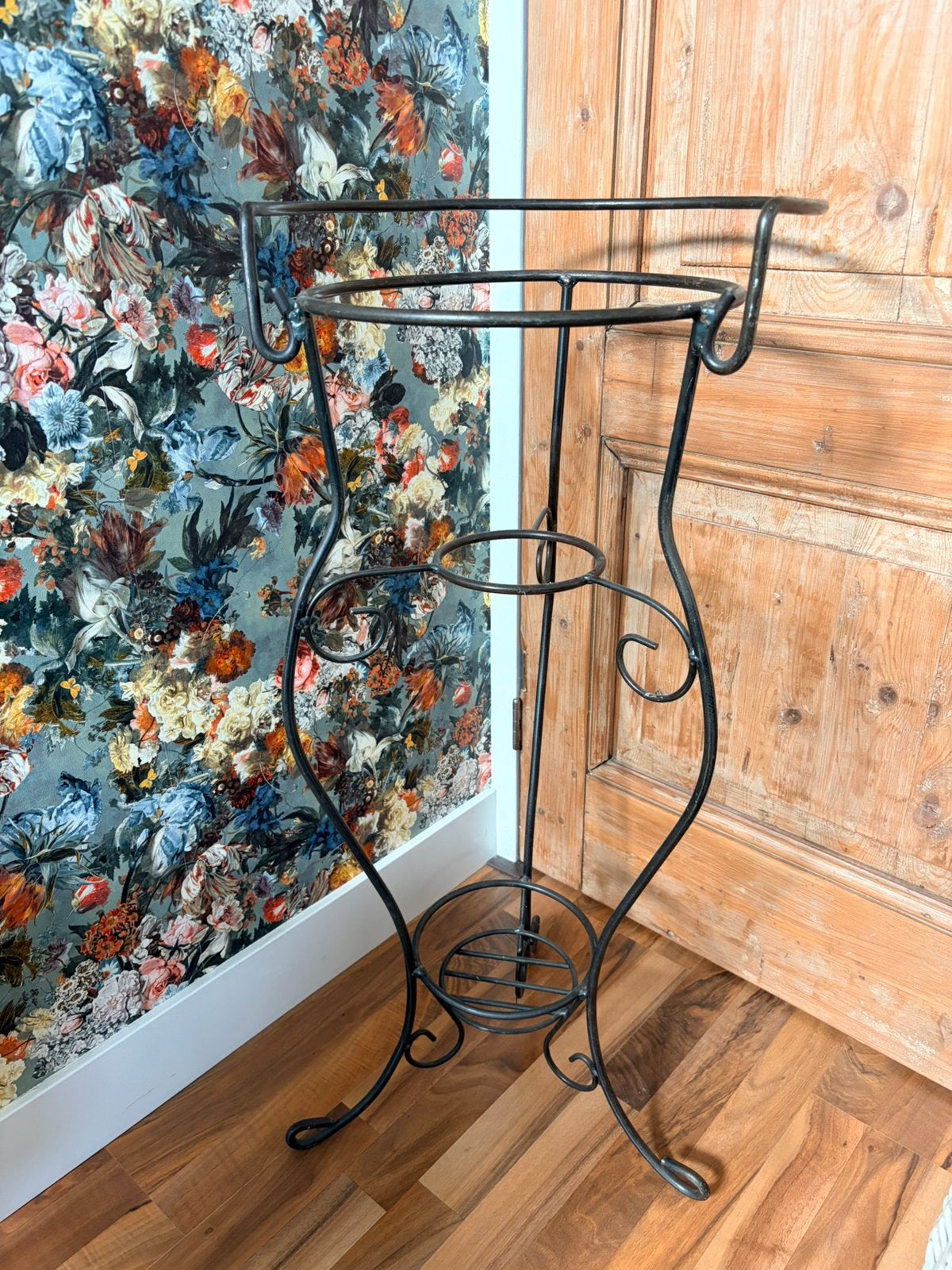 Antiek vintage waskom lampetstel standaard, Ophalen