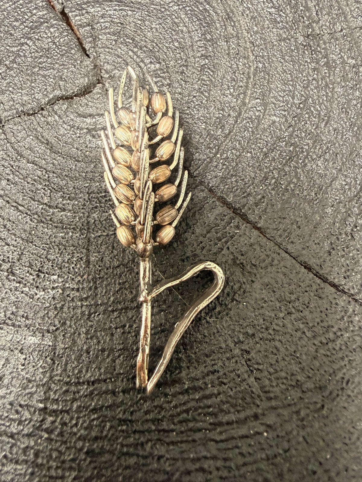 Zilveren miniatuur: Elegante korenaar, Verzenden, Zilver