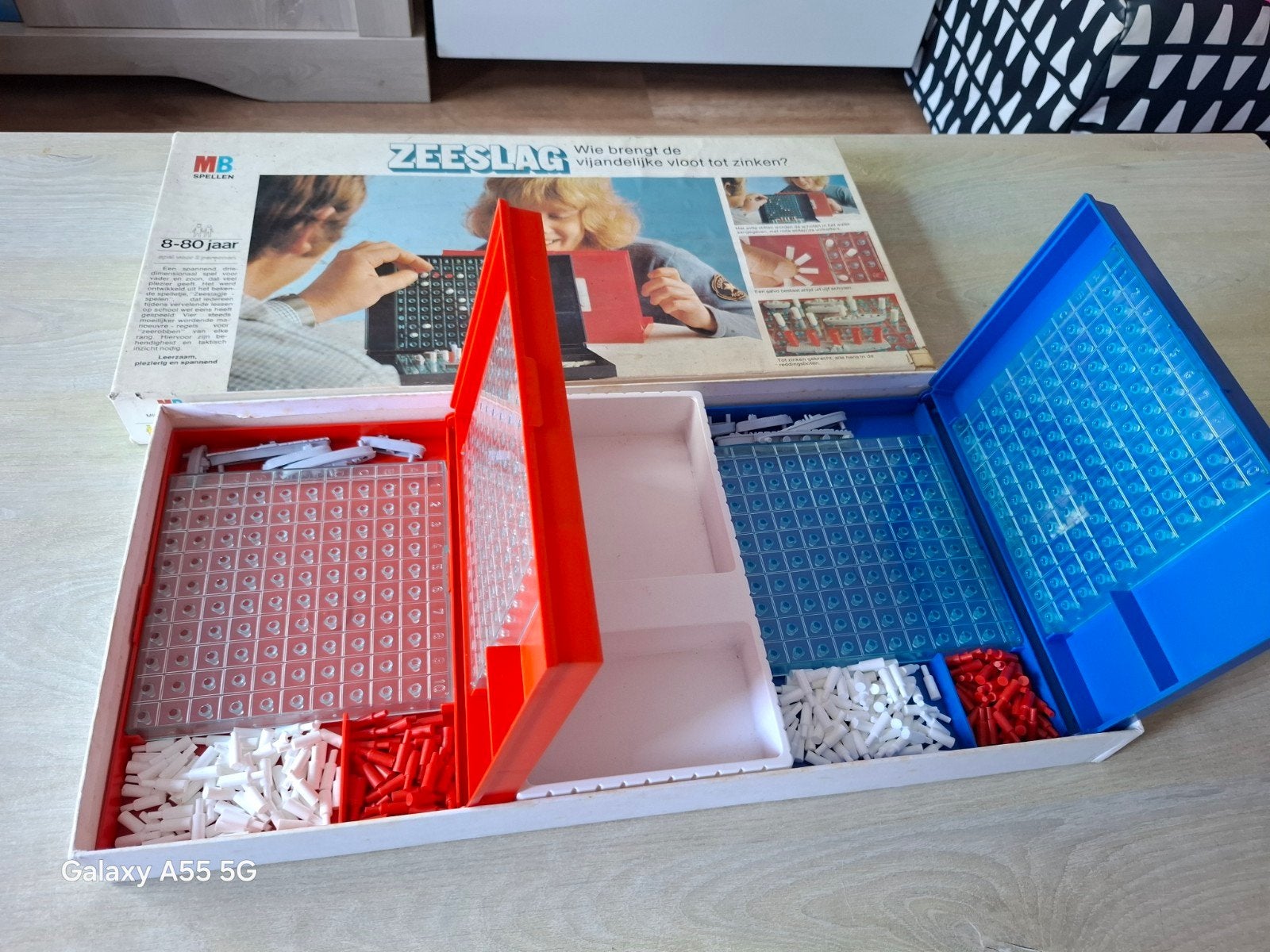 Vintage MB Spellen Zeeslag Bordspel - Compleet, Niet beschikbaar voor vintage product, Een of twee spelers, Ophalen of Verzenden