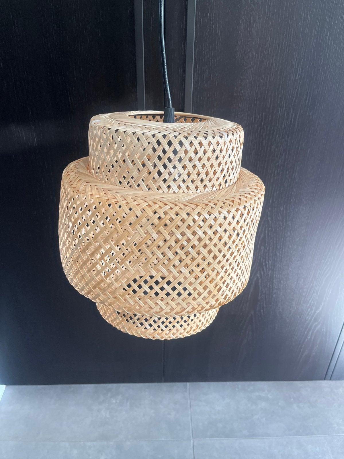 IKEA Sinnerlig Bamboe Hanglamp - Zo goed als nieuw, Huis en Inrichting, Lampen | Hanglampen, Ophalen of Verzenden, Zo goed als nieuw