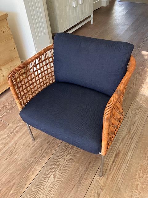 Living divani model 'Cafe' Piero Lissoni - donker blauw, Ophalen, Minder dan 75 cm, Zo goed als nieuw, Modern Italiaans design