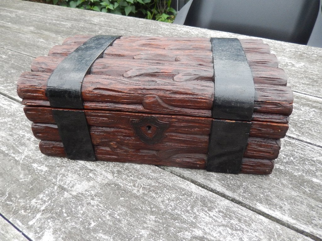 Brocante houten kistje - Oud houten kist, Antiek en Kunst, Ophalen of Verzenden
