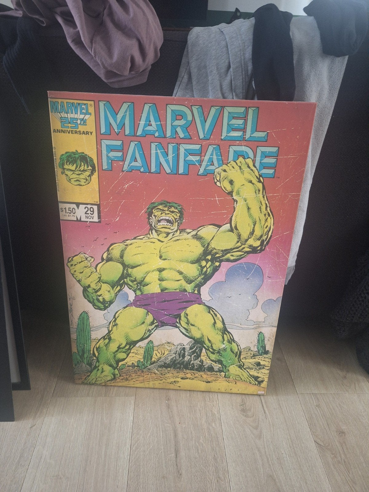 hulk schilderij, 50 – 75, Ophalen of Verzenden, Zo goed als nieuw, Schilderij