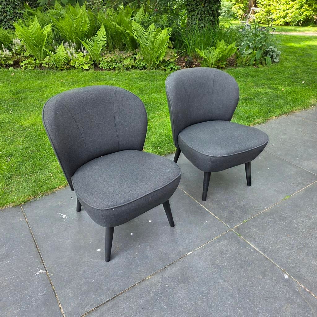 Woood Sara stoelen Antraciet - set van 2, Huis en Inrichting, Stoelen, Ophalen, Gebruikt, Twee, Modern, Scandinavisch