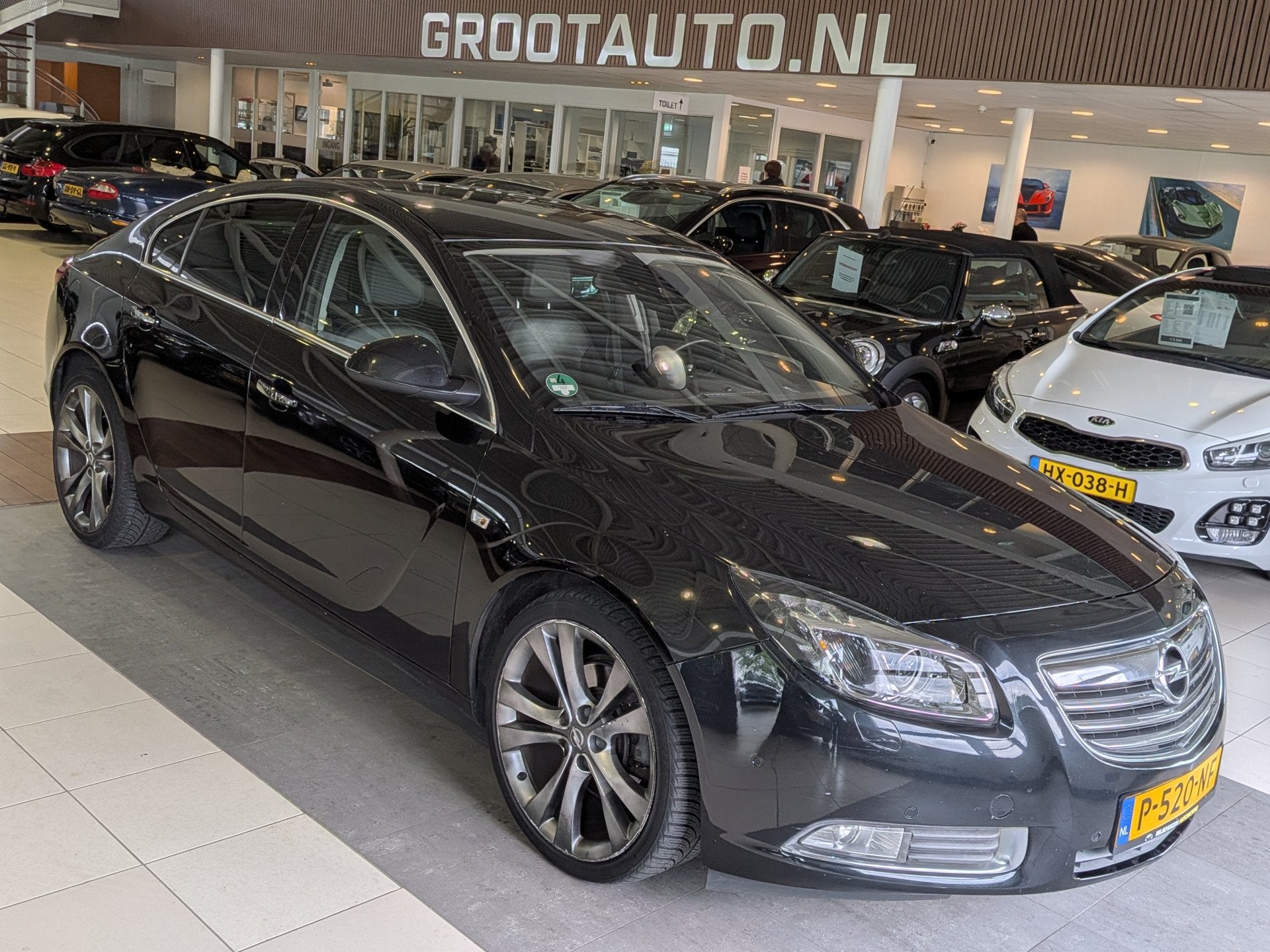 Opel Insignia 2.0 T Cosmo Automaat Airco, Cruise Control, St, Auto's, Opel, Gebruikt, Zwart, 4 cilinders, Zwart