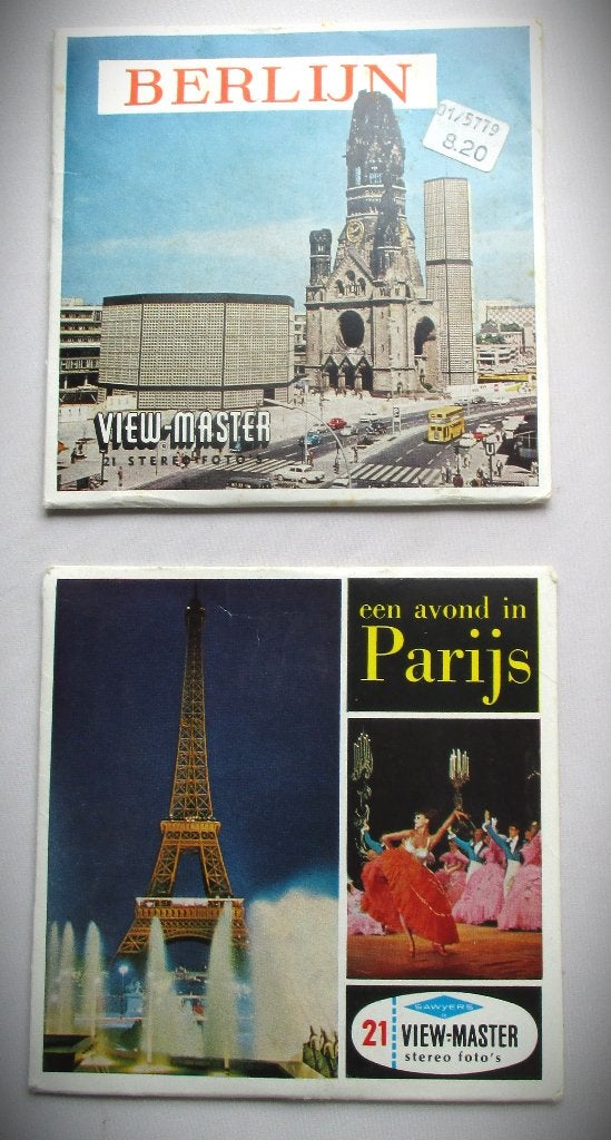 View-Master Reels~Berlijn C408~Avond in Parijs C202~Viewmast, Ophalen of Verzenden, Zo goed als nieuw