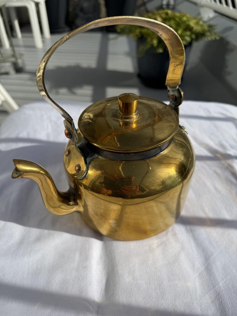 Koperen Theepot 19e eeuw, Antiek en Kunst, Ophalen of Verzenden, Koper
