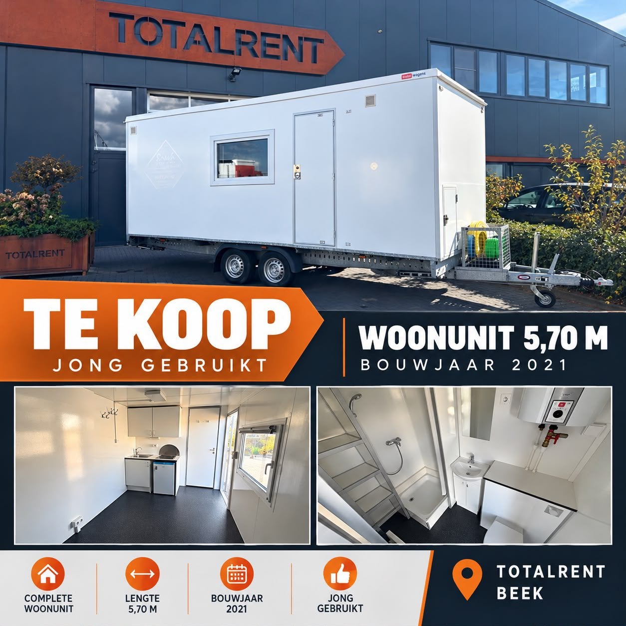 Te koop bjr 2021 mobiele woonunit meerdere op voorraad, Ophalen, Totalwagon, Info@totalwagon.nl, Stirlingstraat 5