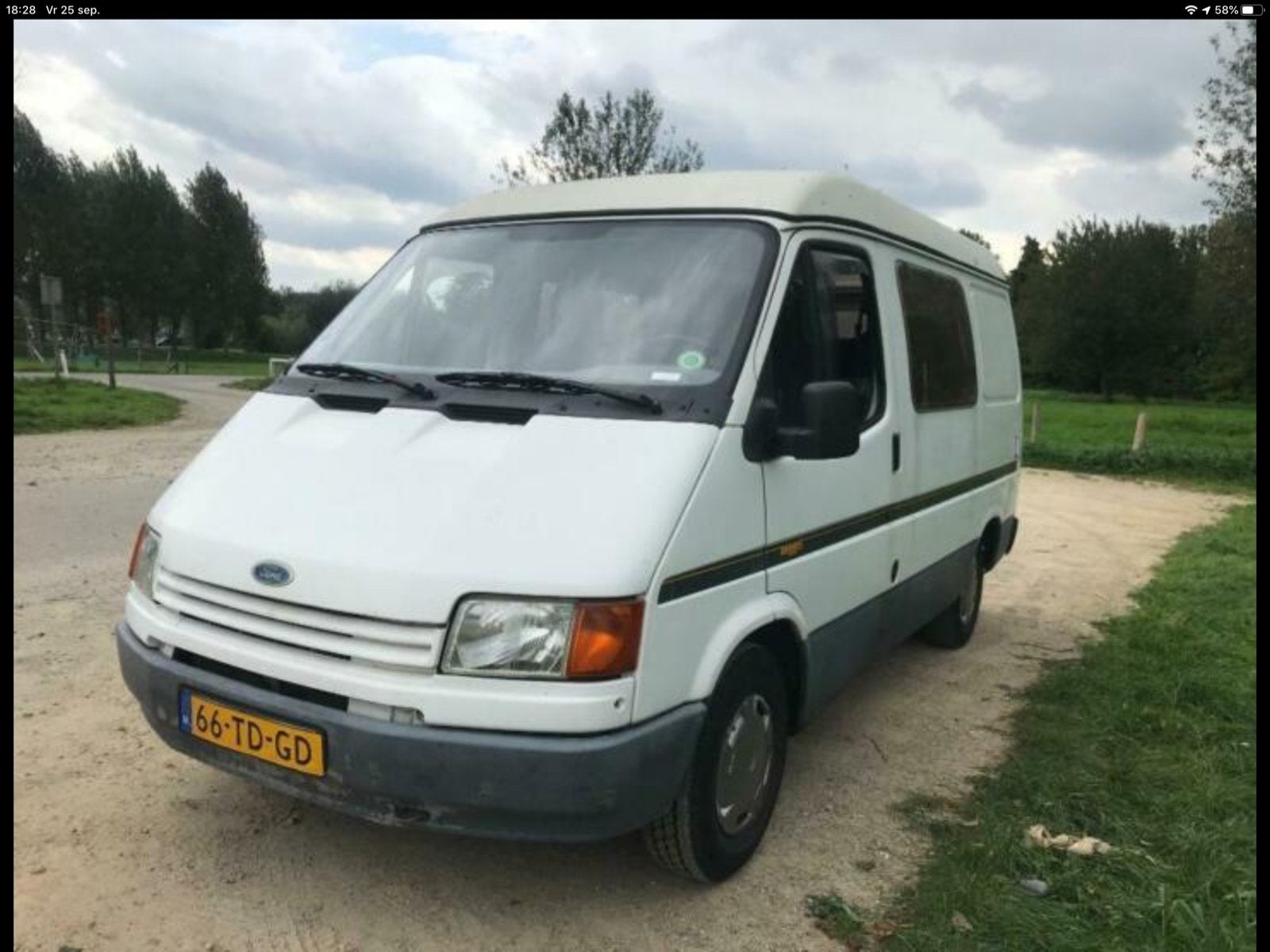 Ford Transit Camperbus - Benzine, Caravans en Kamperen, Buscamper of Camperbus, Treinzit, Handgeschakeld, Particulier