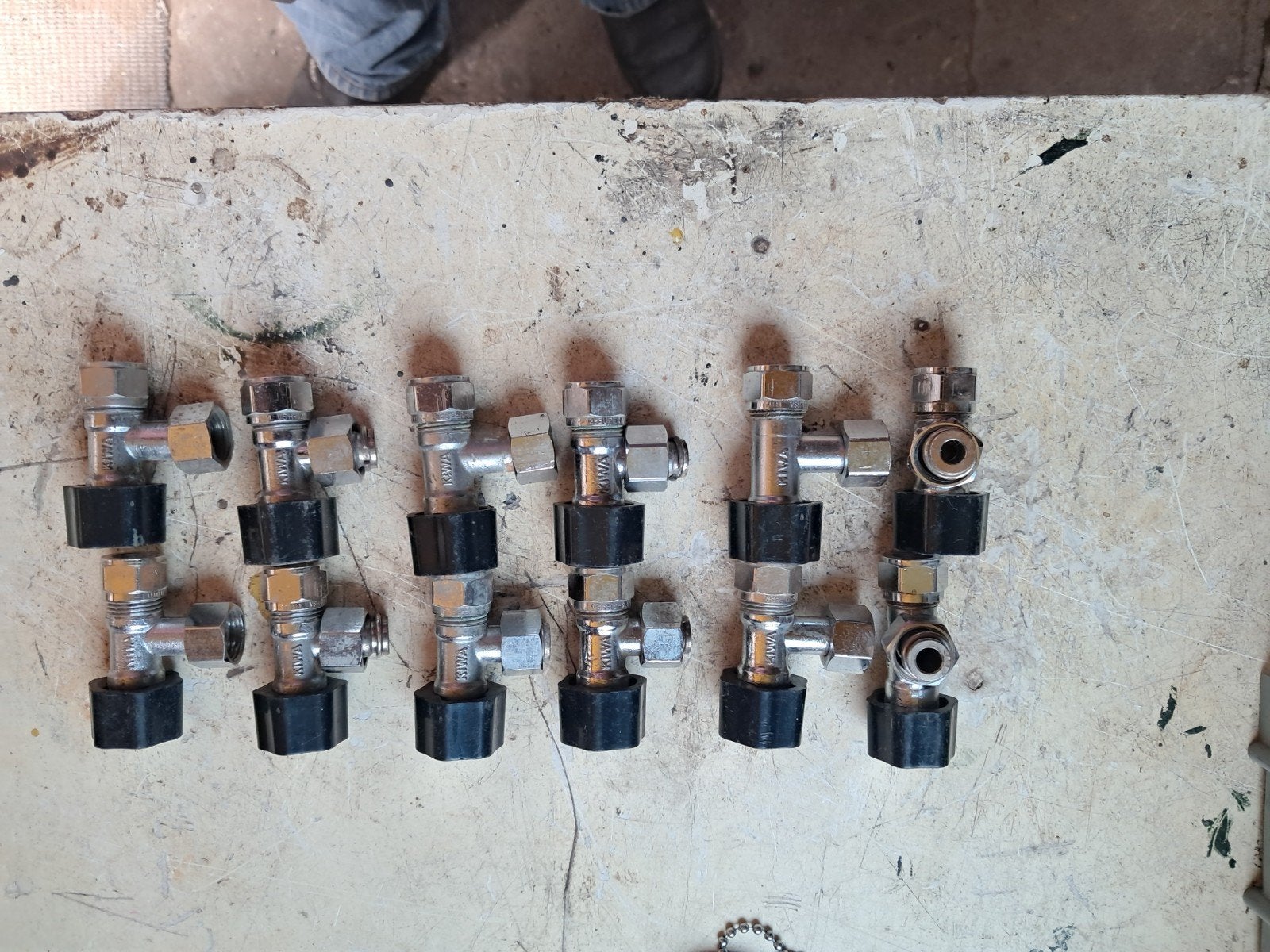 VSH Hoekstopkranen 12mm/3/8 - 12 stuks met 3/8 pakking, Ophalen of Verzenden