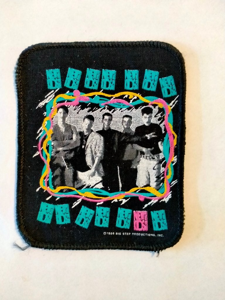 New Kids on the Block NKOTB vintage boyband muziek patch 4, Ophalen of Verzenden, Zo goed als nieuw, Kleding
