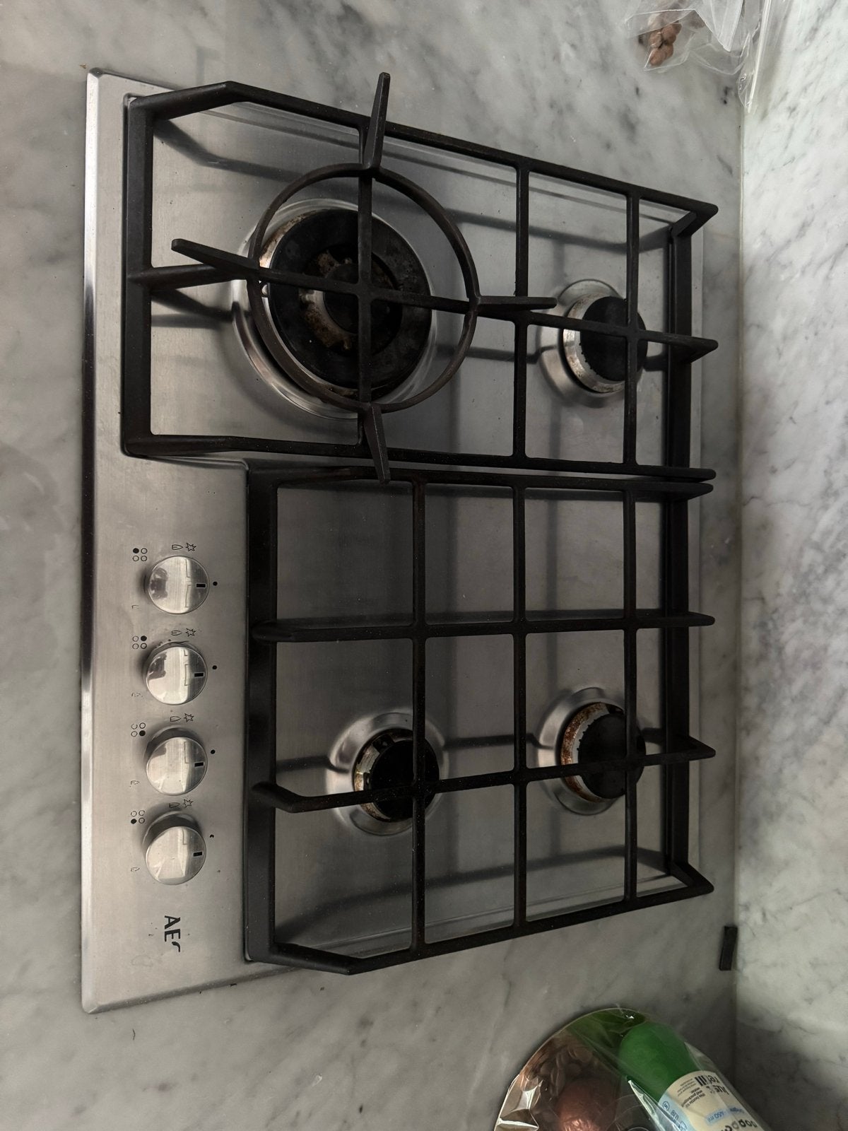 AEG 4-pits gasfornuis - Inbouw kookplaat - 56cm nis, Witgoed en Apparatuur, Kookplaten, Ophalen, Gebruikt, 4 kookzones, Inbouw