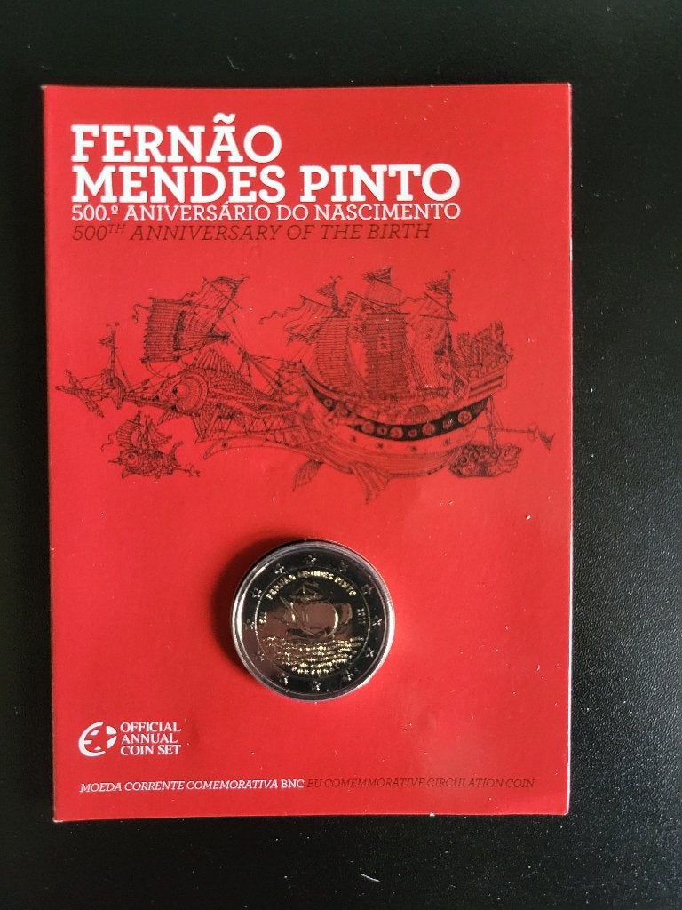 BU 2 euro herdenkingsmunt Portugal 2011 'Mendes Pinto', Postzegels en Munten, Munten | Europa | Euromunten, Ophalen of Verzenden