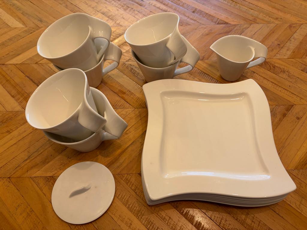 Villeroy & Boch Wave - Serviesonderdelen, Huis en Inrichting, Keuken | Servies, Zo goed als nieuw, Kop(pen) en/of Schotel(s), Effen