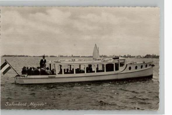 Salonboot "Najade" passagiersboot - Loosdrechtse Plassen, Verzenden, 1940 tot 1960, Ongelopen, Noord-Holland