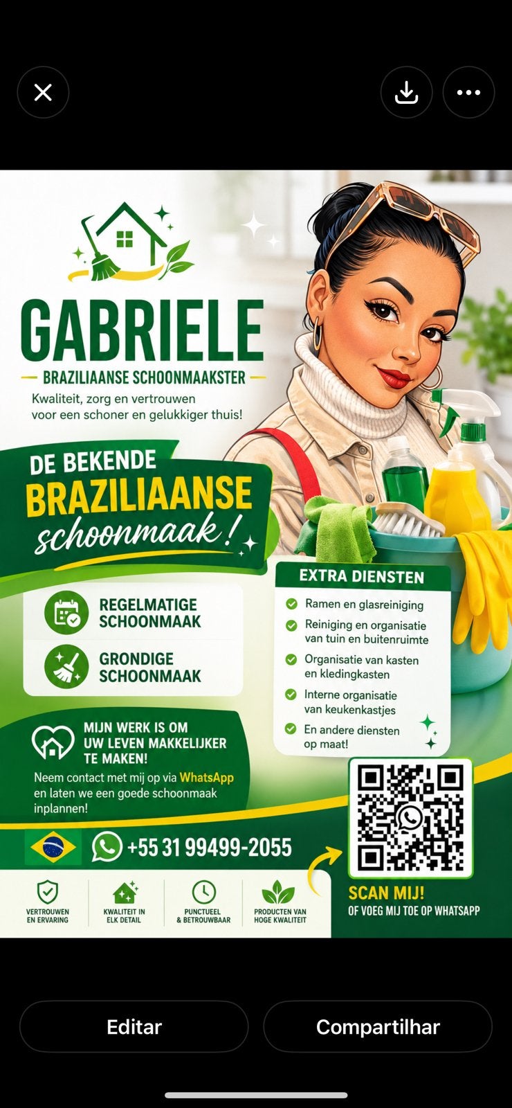 Brazilian cleaner  Braziliaanse schoonmaker, Vanaf 10 jaar, Overige vormen