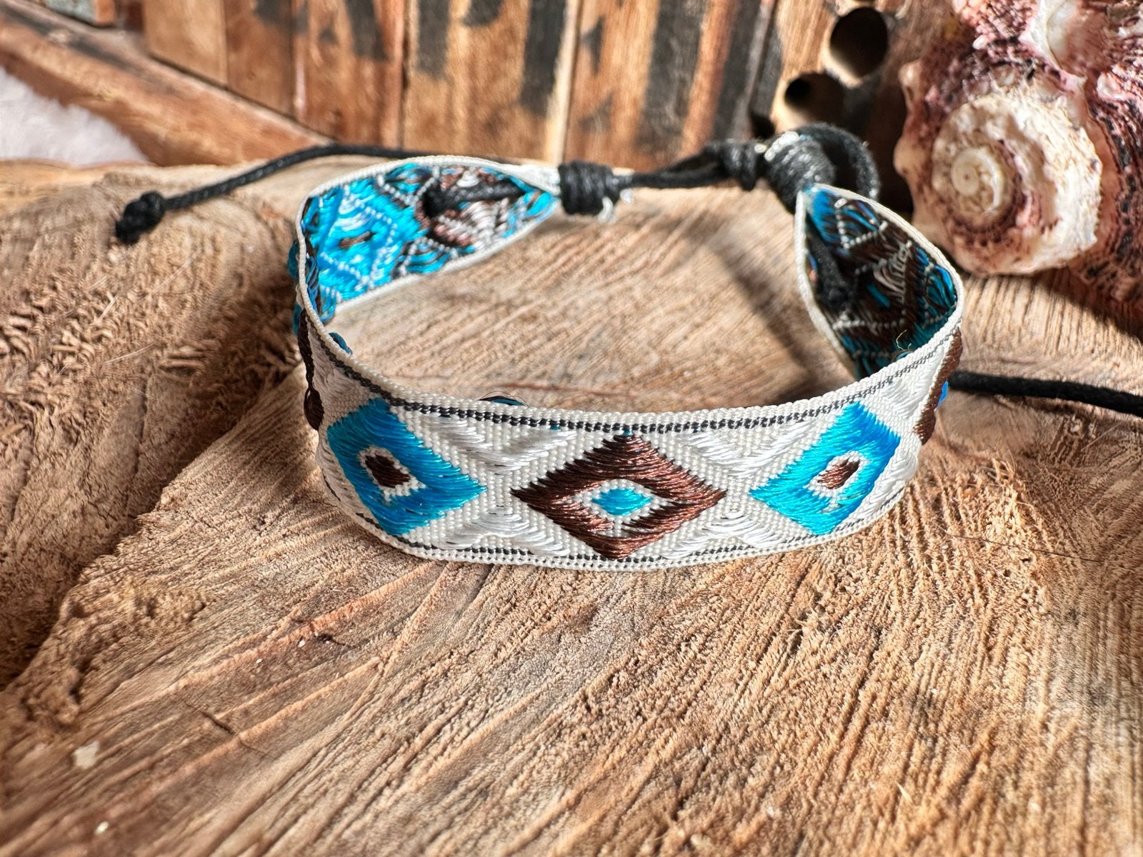 Boho armband / woven bracelet / multilayer bracelet / nieuw, Ophalen of Verzenden, Zo goed als nieuw