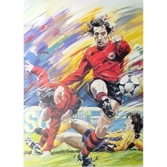 5 lithos van Jan Hofland , van 5 sporten , samen € 50, Ophalen of Verzenden, Lithografie