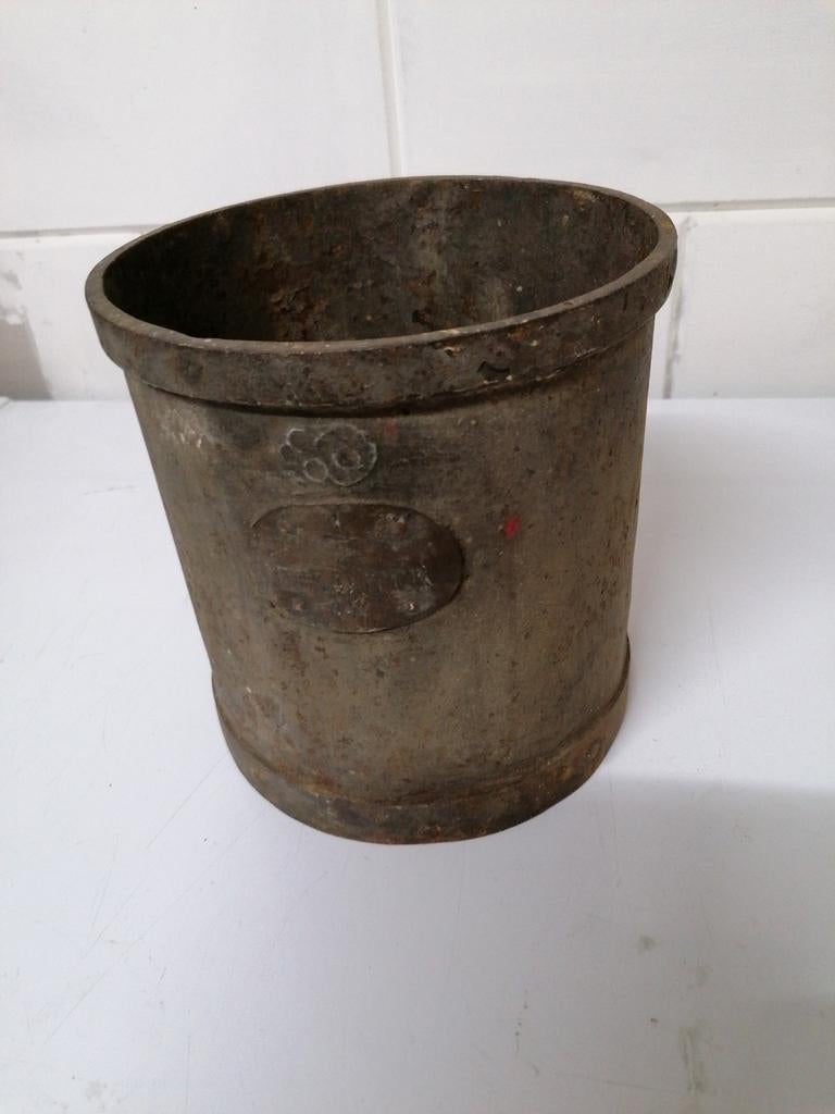 Oud ijzeren vat 5 liter, Ophalen of Verzenden