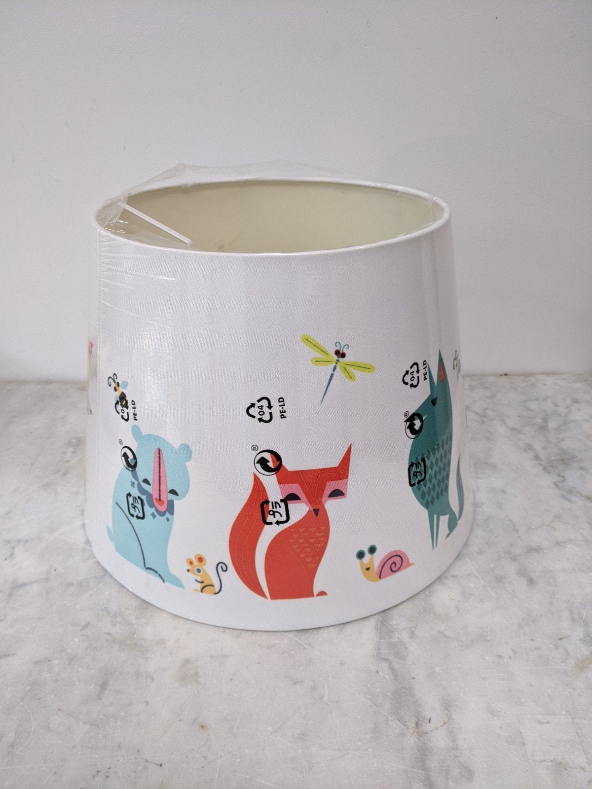 IKEA SINNRIK Plafondlamp/Hanglamp Kinderkamer Dierenprint, Wit, Rond, Nieuw, Ophalen of Verzenden