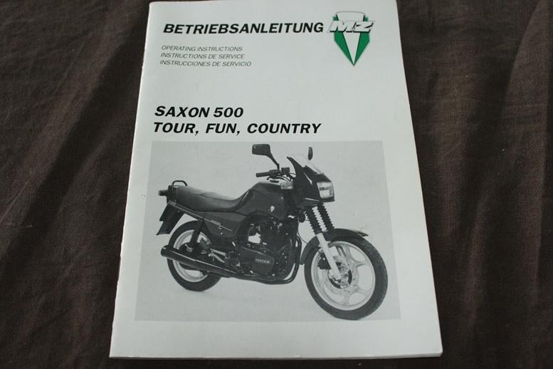 MZ Saxon 500 Tour Fun County 1993 motorrad betriebsanleitung, Motoren, Ophalen of Verzenden, Overige merken
